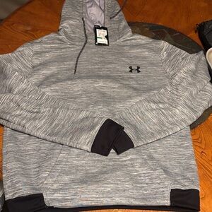 Under Armour Heathered Gray Hoodie with Black Trim